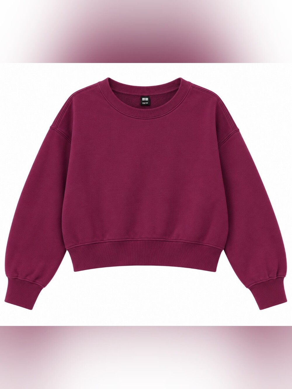 Uniqlo Women's Oversize Crewneck Sweatshirt - Berry
